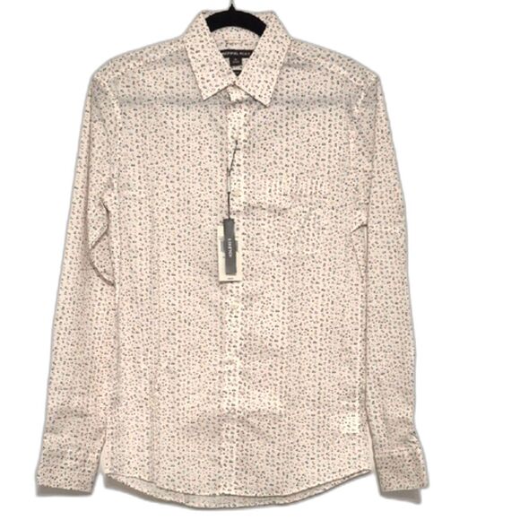 Michael Kors Button Down Shirt Men XS Terracotta Slim Fit LS Stretch NWT - Picture 1 of 10
